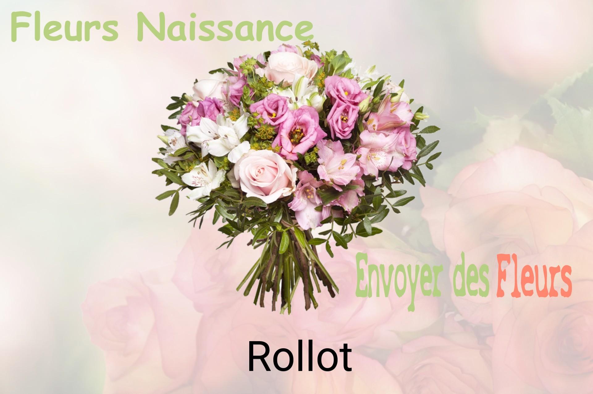 Bouquet de fleurs de naissance livré à Rollot